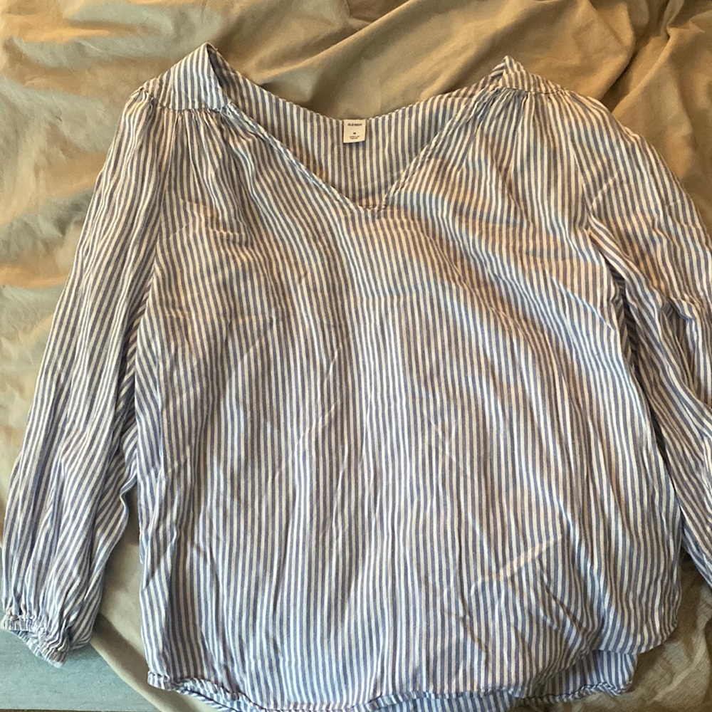 Blue and white stripped shirt